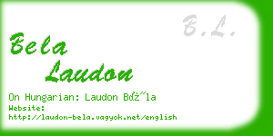 bela laudon business card